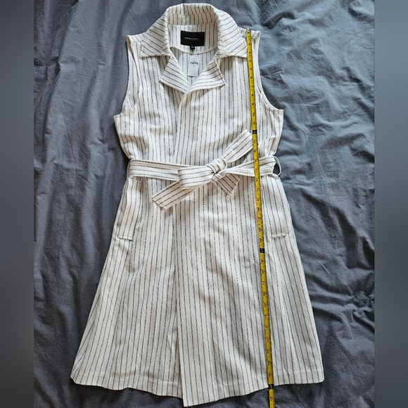 New* sz M Banana Republic long vest wrap dress Linen Blend NWT sz M medium - Picture 6 of 11